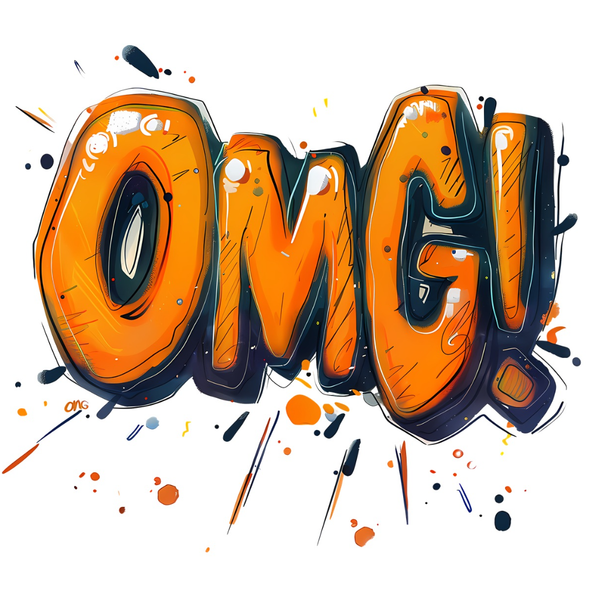 برچسب حرارتی و اتویی تیشرت و لباس مدل OMG