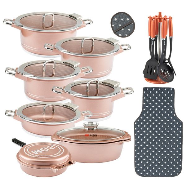 سرویس قابلمه و تابه گرانیت 25 پارچه ام جی اس مدل B کد GB2514