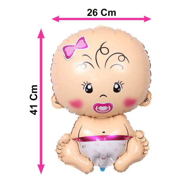 بادکنک فویلی لاکی بالونز طرح نوزاد مدل دختر و پسر مجموعه دو عددی