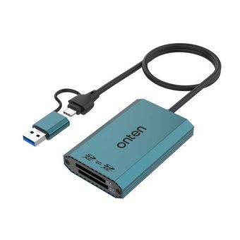 رم ریدر USB 3.2 Gen 1/Type-C اونتن مدل OTN-P5 با دو درگاه حافظه SD