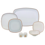 سرویس غذاخوری 27 پارچه چینی زرین ایران سری کواترو مدل ریوا درجه عالی