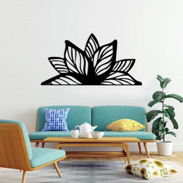 استیکر دیواری طرح نیمه لوتوس
