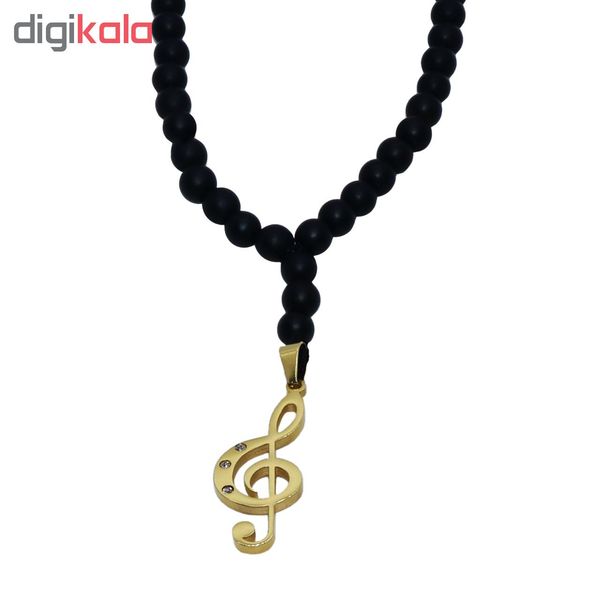 گردنبند مردانه طرح نت موسیقی کد GM-017