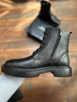 بوت‌ چرم طبیعی مشکی Forli کد sho186