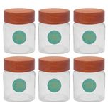 ست جا ادویه ای میس گلس مدل M5 در چوبی بسته 6 عددی