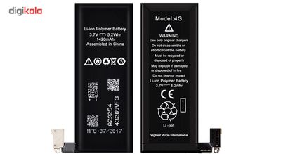 باتری موبایل مدل 4G با ظرفیت 1420mAh مناسب برای گوشی آیفون 4