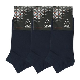 جوراب ساق کوتاه زنانه آریان نخ باف مدل 5622 مجموعه 3 عددی