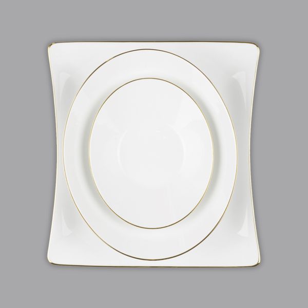 سرویس غذاخوری 30 پارچه 6 نفر چینی زرین ایران مدل وینچی سمن درجه عالی					