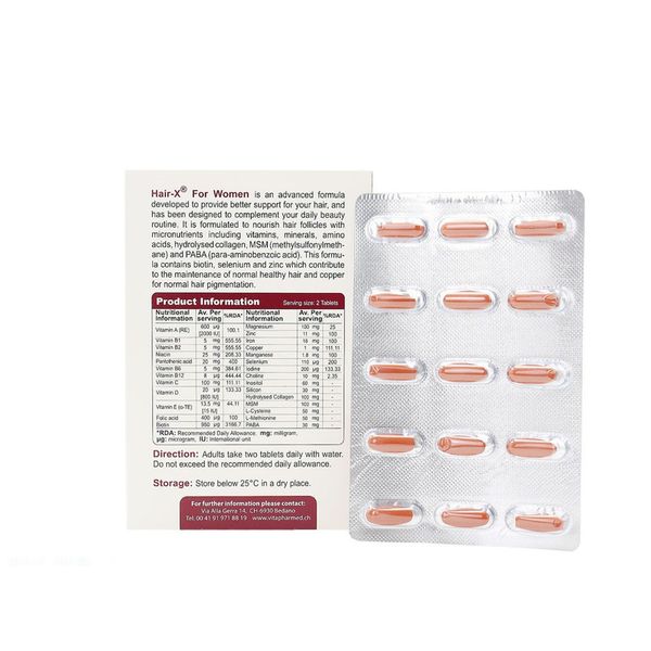 قرص هیر ایکس بانوان ویواتیون بسته 60 عددی