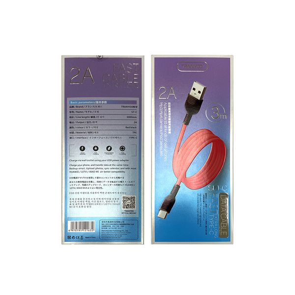 کابل تبدیل USB به USB-C ترانیو مدل S7 طول 3 متر