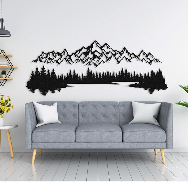 دیوارکوب مدل منظره طبیعت مجموعه دو عددی