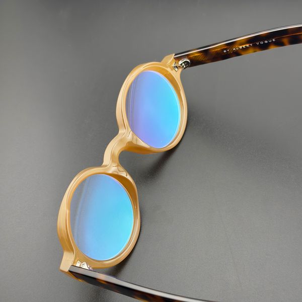 فریم عینک طبی گرد مدل S31108-C3-1 Acetate مناسب برای صورت گرد