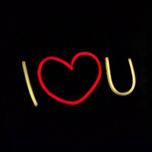 چراغ نئونی دیواری طرح آی لاو یو