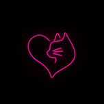  تابلو نئون فلکسی مدل قلب گربه ای