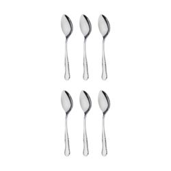 قاشق چای خوری صنایع استیل ایران مدل والنتینا بسته 6 عددی 