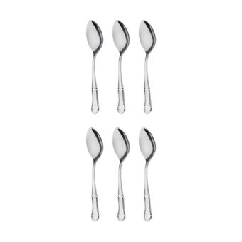 قاشق چای خوری صنایع استیل ایران مدل والنتینا بسته 6 عددی 
