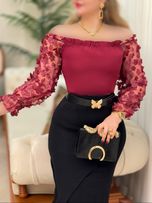 شومیز آستین گل 2895
