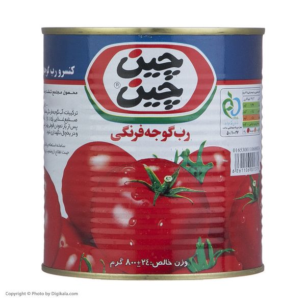 کنسرو رب گوجه فرنگی چین چین - 800 گرم بسته 12عددی