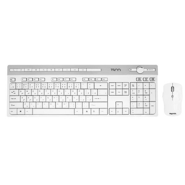 کیبورد بی سیم تسکو مدل TKM7106W همراه با موس بی‌سیم
