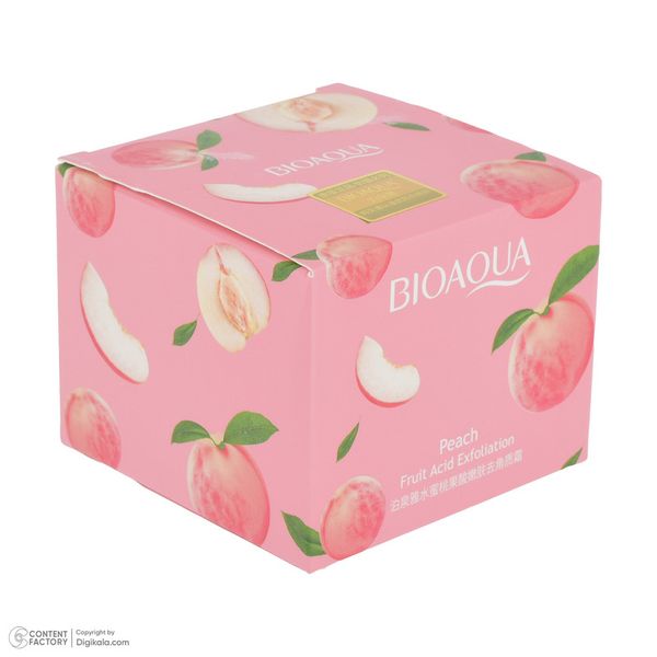 کرم اسکراب صورت و بدن بی آکوا مدل Peach مناسب برای انواع پوست وزن 140 گرم