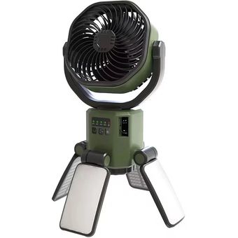 پنکه شارژی خورشیدی پرودو مدل Suncharge با قابلیت پاوربانک و چراغ LED