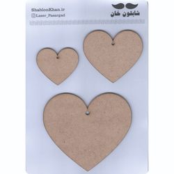 موتیف چوبی طرح قلب کد P016