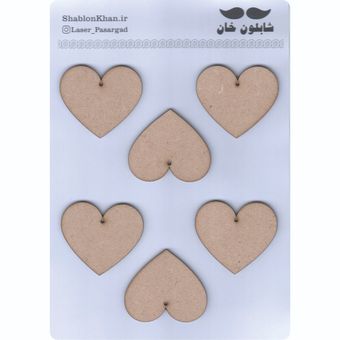 موتیف چوبی طرح قلب کد P017