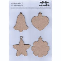موتیف چوبی آویز کریسمس کد P026