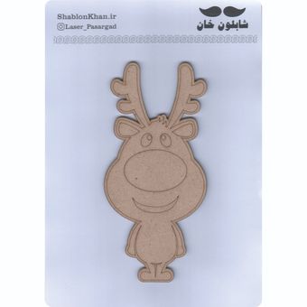 موتیف چوبی گوزن کریسمس کد P028