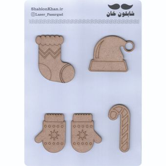 موتیف چوبی کریسمس کد P030
