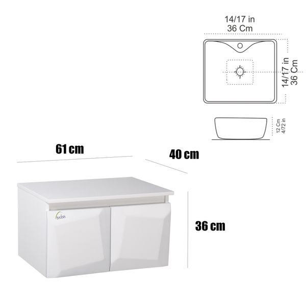 ست کابینت و روشویی توییس مدل tws 3D-MB