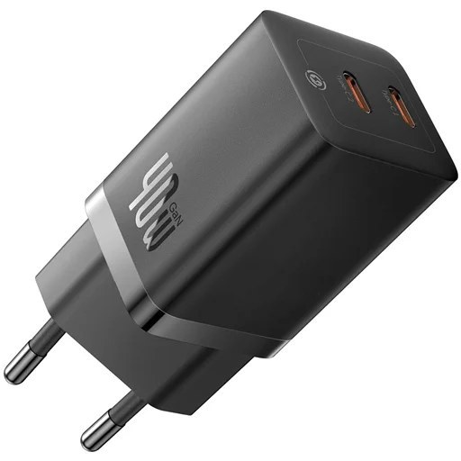شارژر دیواری 40 وات باسئوس مدل Baseus GaN5 Pro Fast Charger C+C CCGP180