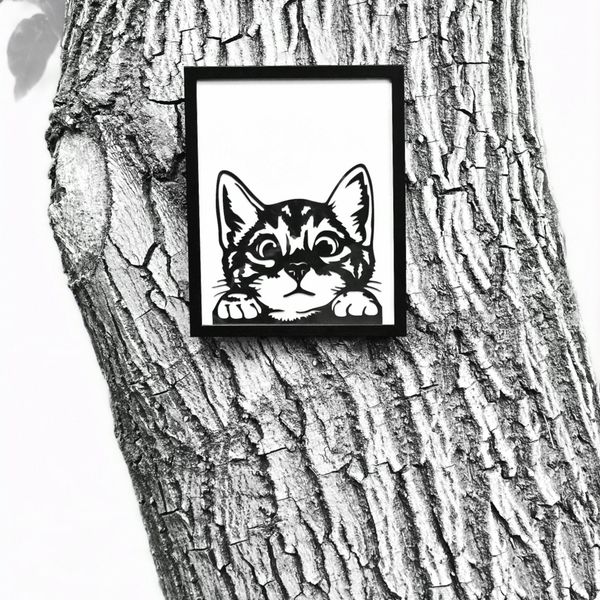 تابلو مدل گربه کیوت