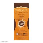 کرم ضد آفتاب رنگی سان سیف، مدل SPF50، مناسب پوست چرب، مختلط و دارای آکنه تنالیته رنگ روشن و حجم 50 میلیلیتر، محافظت کننده در ب