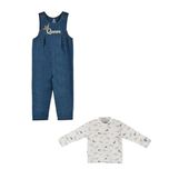 ست تی‌شرت آستین بلند و سرهمی دخترانه مدل MDSS-CH6511