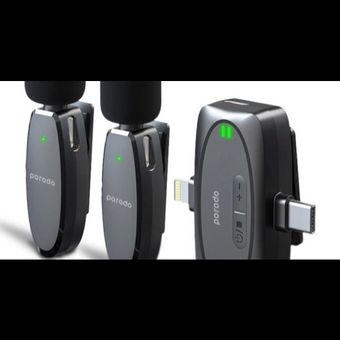 میکروفون پرودو Porodo Dual Connector Lavalier Microphone Dual Mic