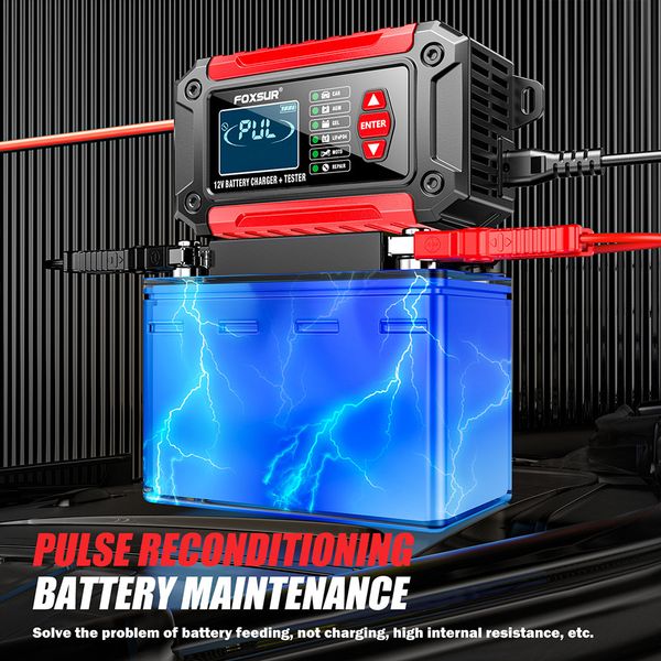 شارژر و تستر باتری خودرو فاکسسور مدل SMART-2IN1-12V6A گارانتی