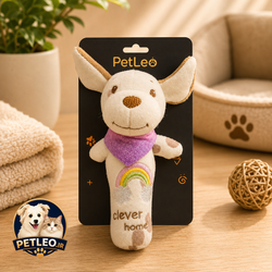 عروسک سوتک‌دار ایزیا طرح سگ (EZI PET Clever Home) | رنگ سفید