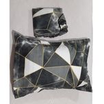 سرویس ملحفه مدل ماربل هندسی کد ni03057 یک نفره دوتکه