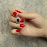 گردنبند نقره زنانه مدل یاقوت AMT-M143