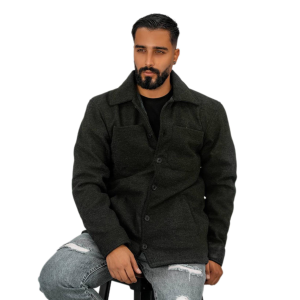 کاپشن پشمی ساده