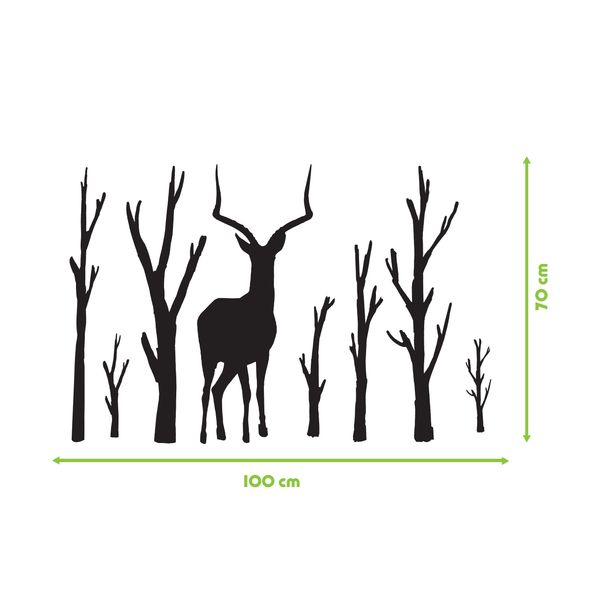 استیکر ناویا طرح غزال مدل چوبی کد 001