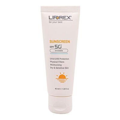کرم ضد آفتاب بدون رنگ لیپورکس SPF 50 مدل DS محافظ UVA ،UVB، مناسب پوست‌ خشک حجم 40 میلی‌لیتر