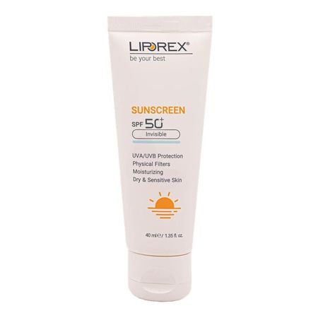 کرم ضد آفتاب بدون رنگ لیپورکس SPF 50 مدل DS محافظ UVA ،UVB، مناسب پوست‌ خشک حجم 40 میلی‌لیتر