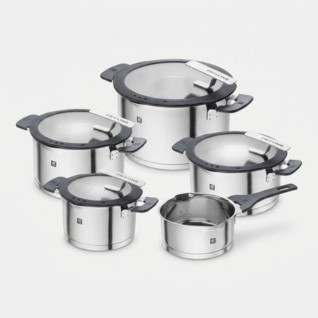 سرویس قابلمه استیل 9 پارچه زولینگ مدل Simplify