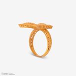 انگشتر طلا 18 عیار زنانه طلای مستجابی مدل پروانه