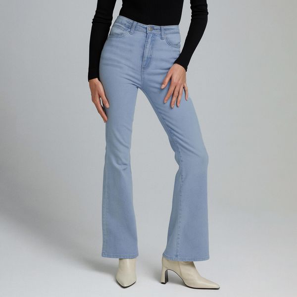 شلوار جین زنانه مدل دمپا گشاد کد MDSS-CF7481*326