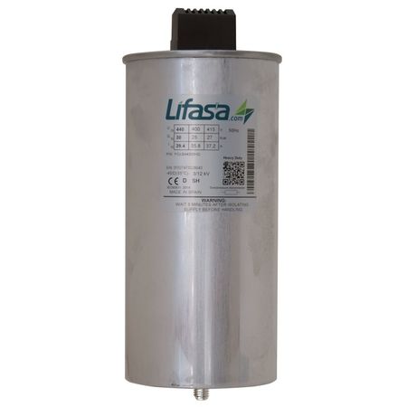 خازن 3 فاز فشار ضعیف برند لیفاسا (LIFASA) 25 کیلووار 440 ولت (20 در 400)