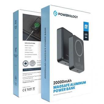 پاوربانک مگ‌ سیف پاورولوژی مدل PPBCHA33 Powerology 20000 mAh 20W PD & 15W Magsafe Powerbank