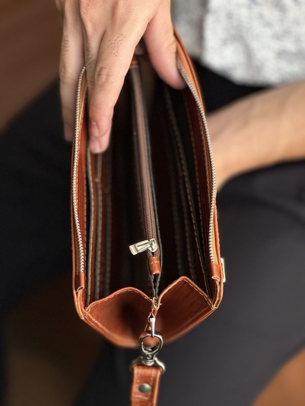 کیف دستی چرم طبیعی کدb157